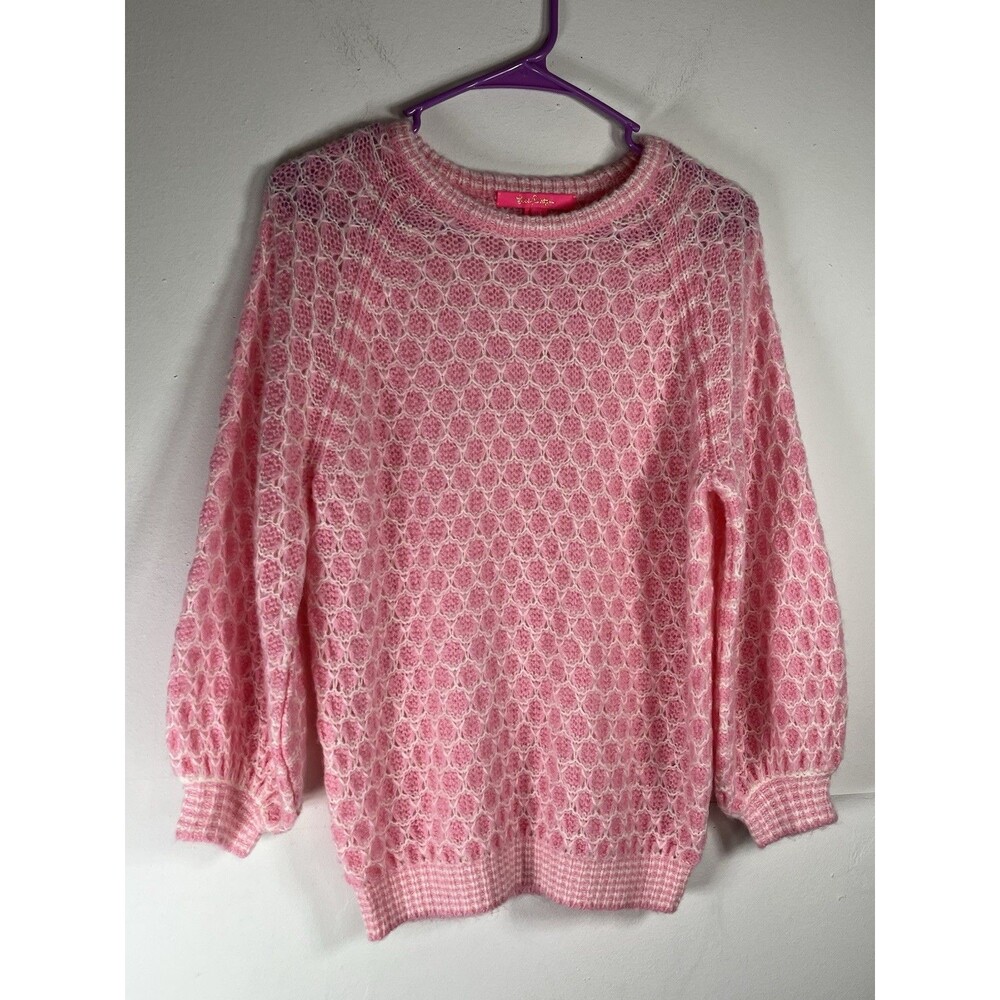 Lilly Pulitzer Corabelle Sweater In Mandevilla Baby Honeycomb Balloon Sleeve S